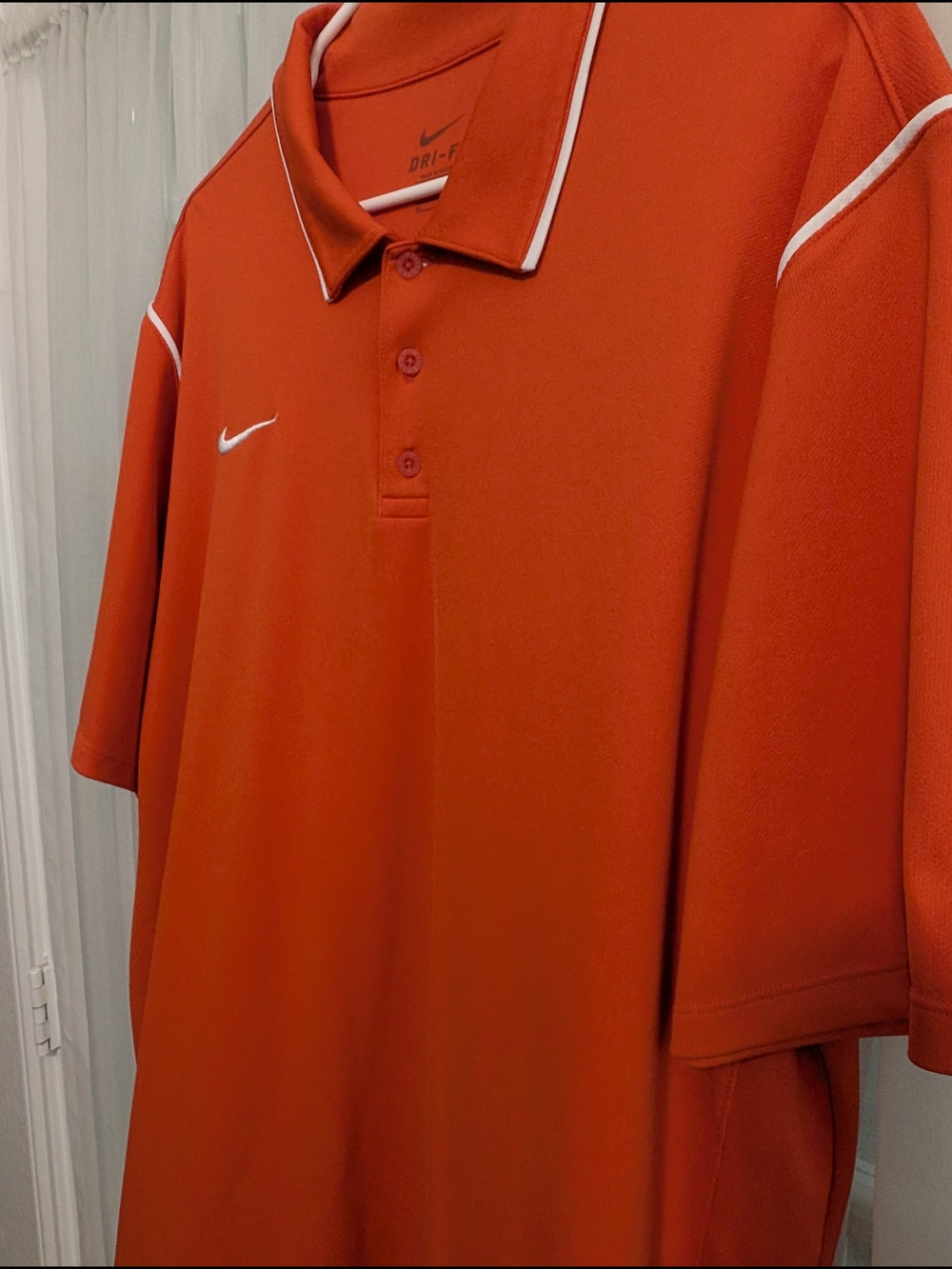 Nike Men’s Dri-FIT Orange Polo Shirt - Size XL EUC - Picture 3 of 13